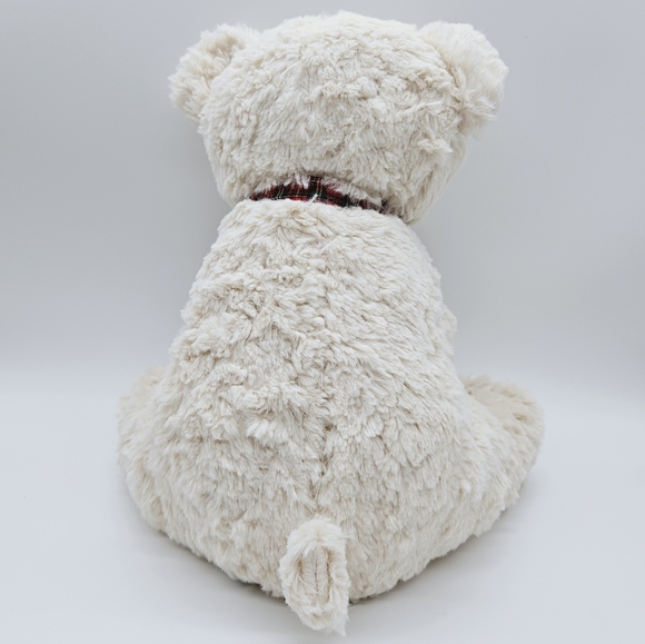 BOMBAY | Stuart plaid tartan bowtie plush stuffed teddy bear toy - Picture 3 of 7